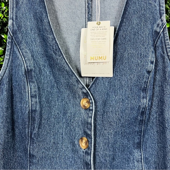 SHOW ME YOUR MUMU | Denim Romper - Picture 5 of 8